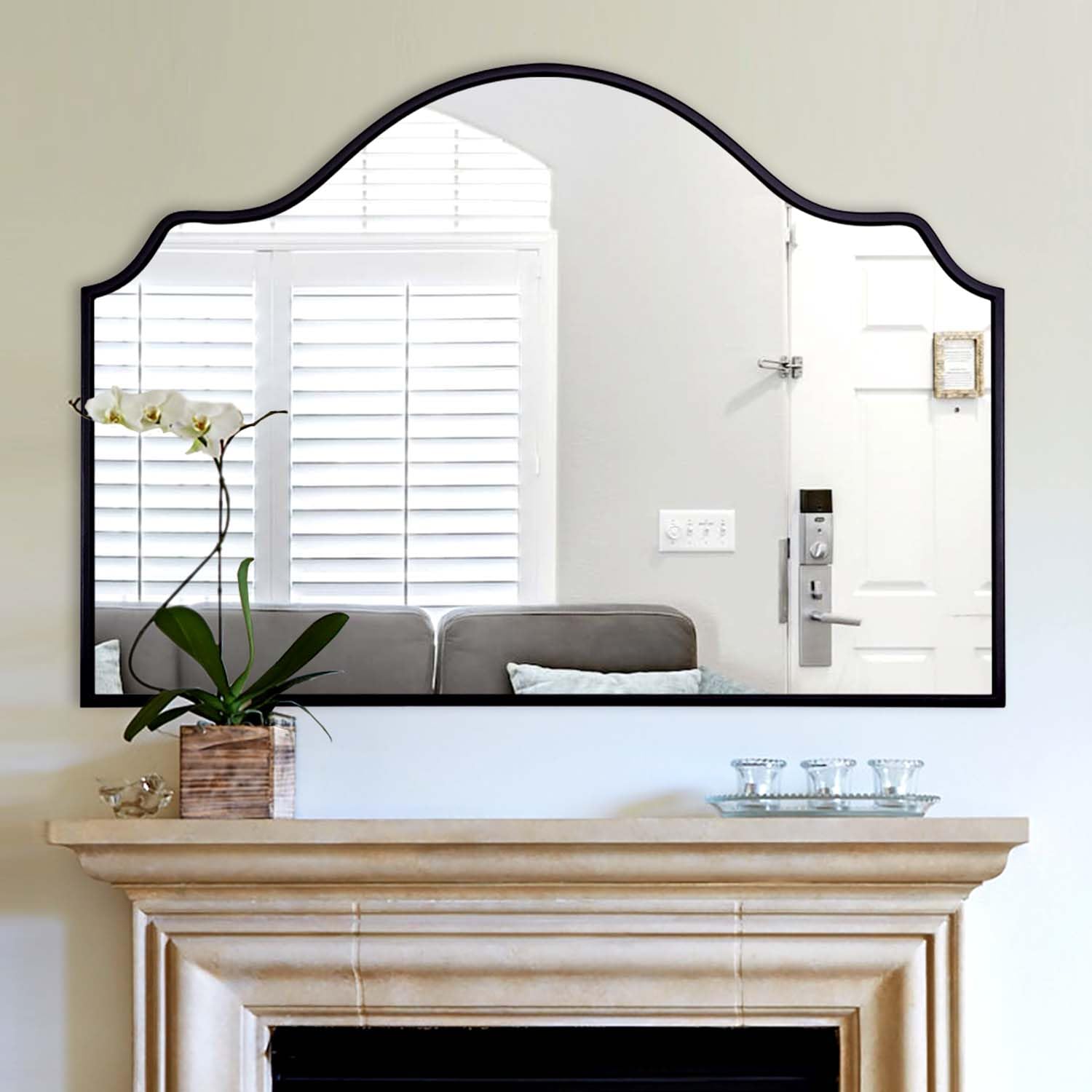 Amazon.com: Chende Large Black Mirror, 47'' x 32'' Arched Mirror